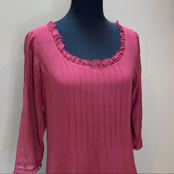 Anthropologie Isabella Bird Silk Shift Dress, 6. - Picture 4 of 7